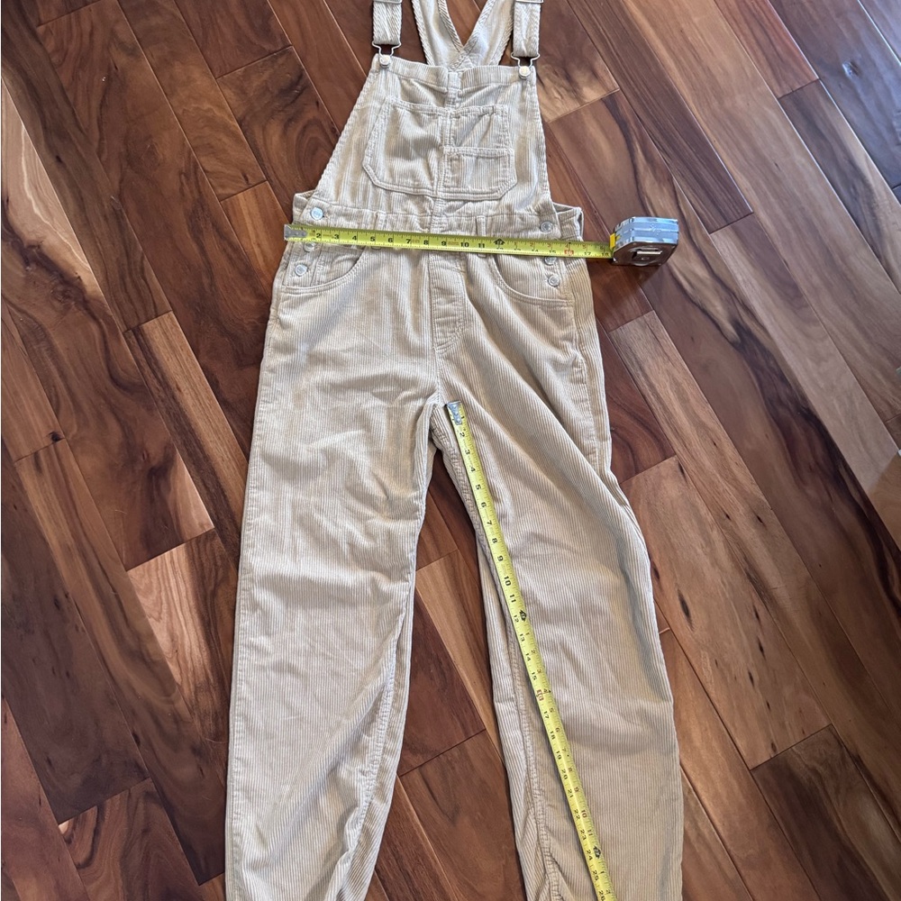 Beige Corduroy Overalls size small